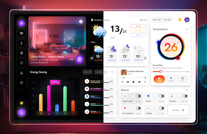 design UI UX to dark or light mode