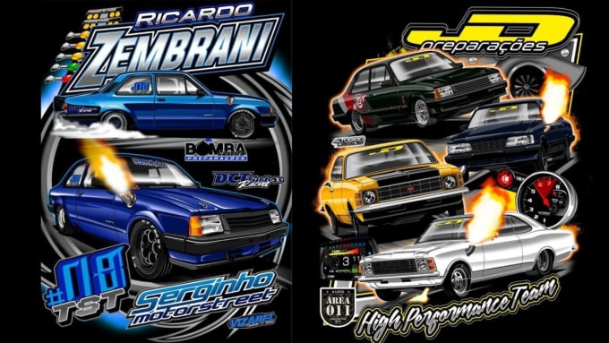 create custom racing tshirt design fast delivery