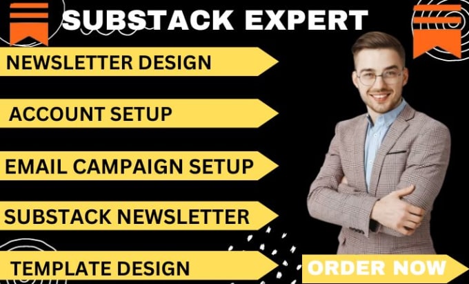 Professionally setup substack account substack newsletter and template