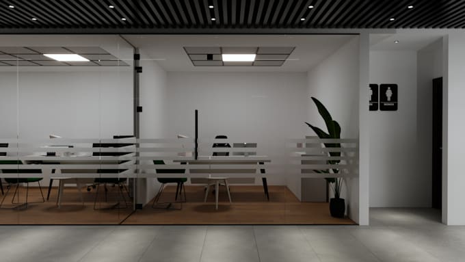 visualize office and workspace 3d interior design