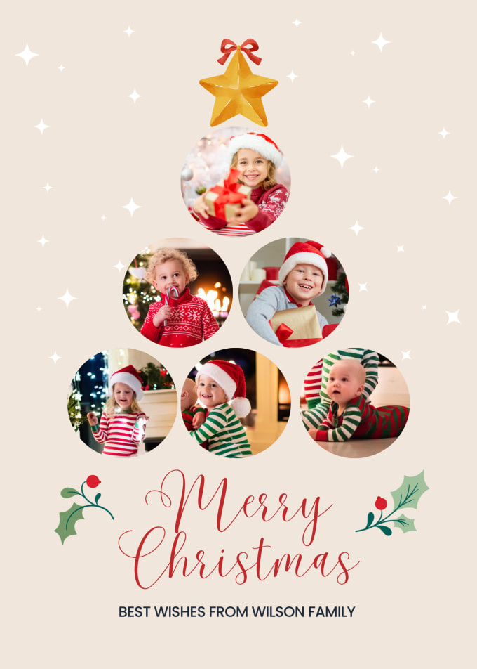 I will design amazing christmas, new year , greeting holiday card