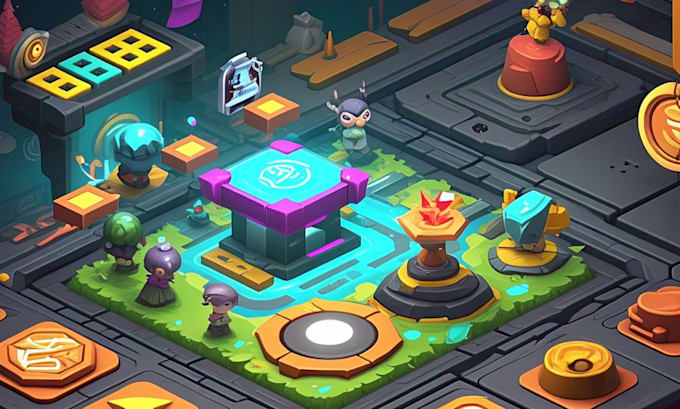 design game UI UX, mobile game UI, hud, app UI UX in figma