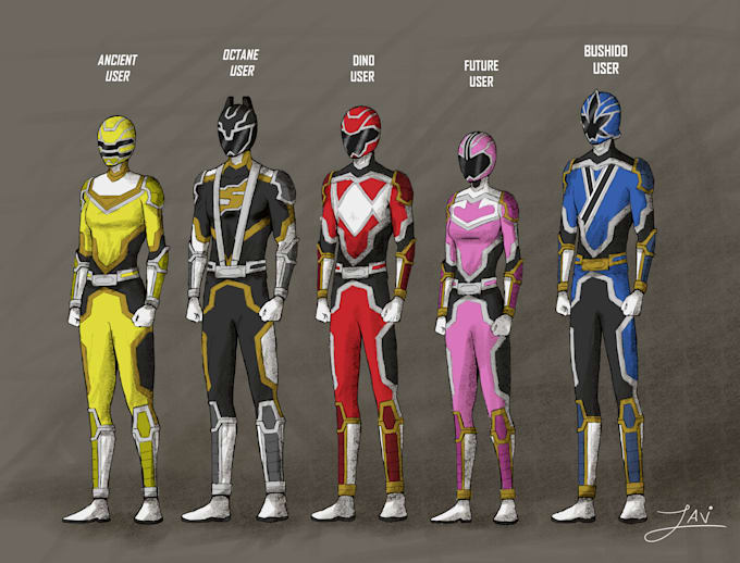 Draw a power rangers character for you by Notjavier | Fiverr