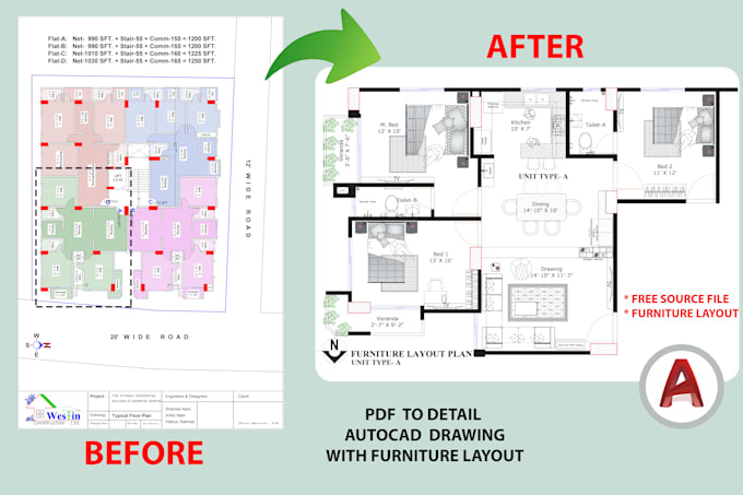 convert your PDF, sketch or image into detailed autocad dwg