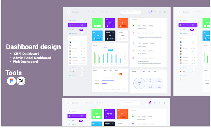 Design crm and saas, admin dashboard ui ux design in figma by ...