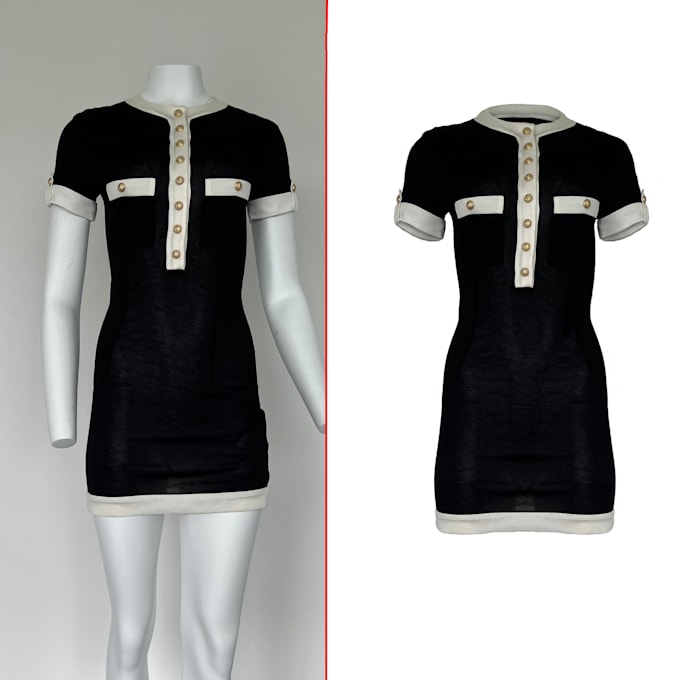 do ghost mannequin, neck joint perfectly