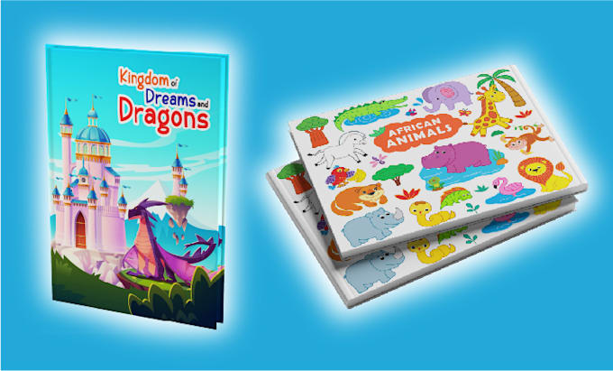 create children book cover mockups, ebooks, and 3d mockups