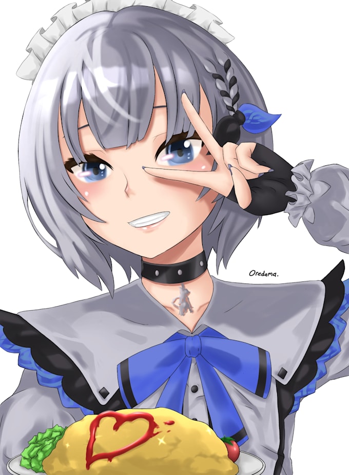 draw colored anime style illustration for you