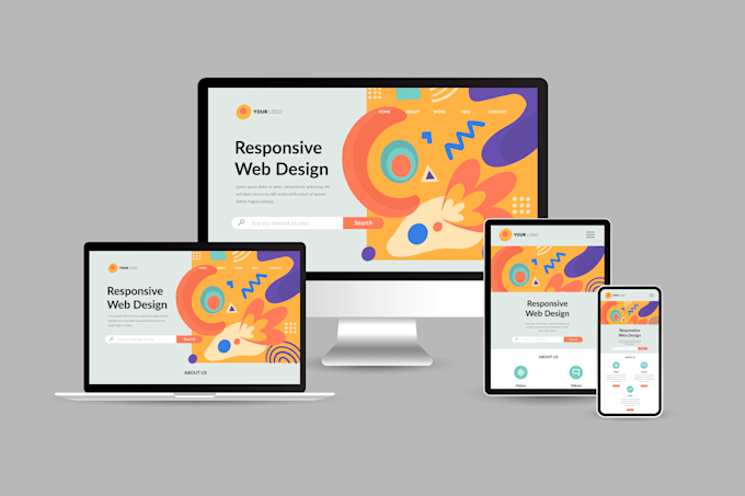 create a responsive website or landing page width react