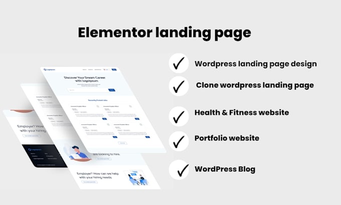 do single page website, one page website, and wordpress landing page design