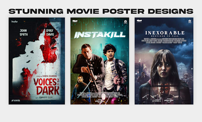 help you with stunning movie poster design for your film