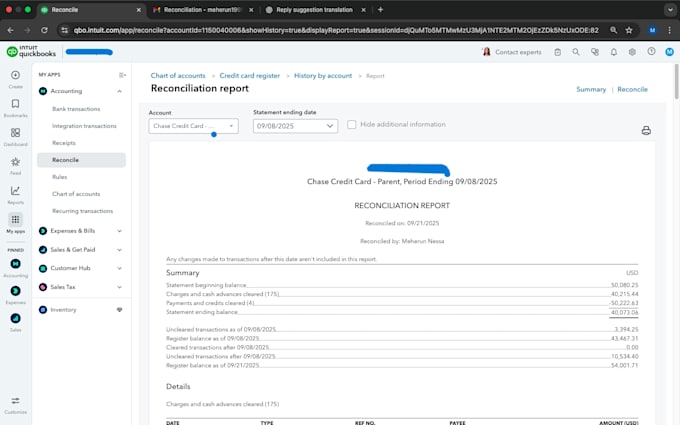 process payroll, bookkeeping and reconciliation using quickbooks