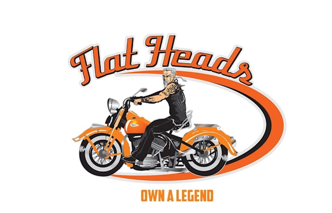 make an awesome motovlogger, biker logo design
