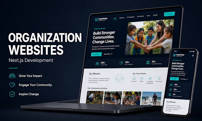 build a business, organization or news website using next js