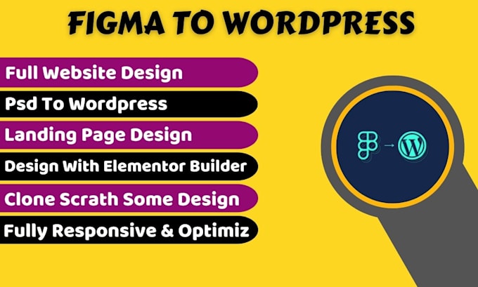 convert figma xd psd wix to wordpress using elementor pro