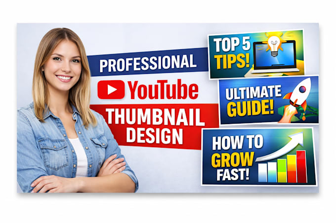 do attractive,effective,eye catching thumbnail design in 2 hours