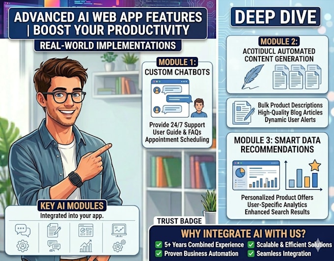 develop ai website, ai chatbot, web application, ai software developer