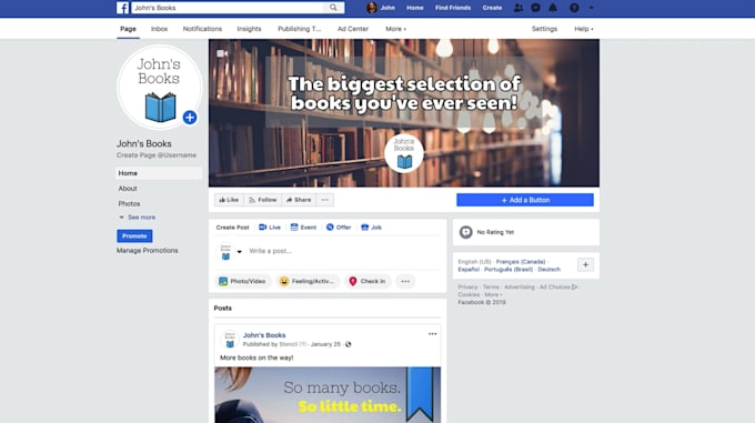 create and design facebook business page or setup
