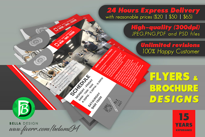 design professional flyer , brochure and postcards design