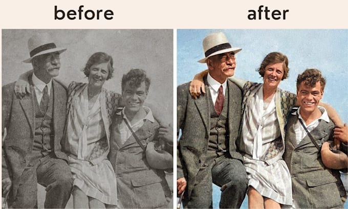 colorize black and white photo