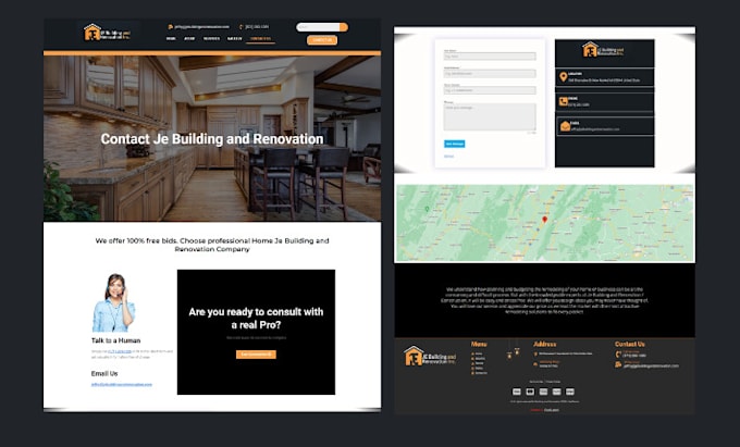 build a custom home remodeling, home improvement website