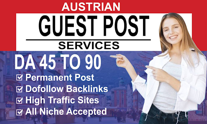 do austrian guest post with high da, dr permanent back links