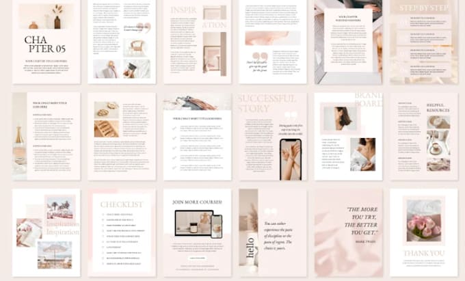 design professional editable course workbook and ebook templates in canva