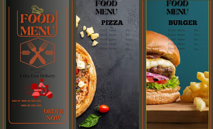 do professional restaurant menu design studio