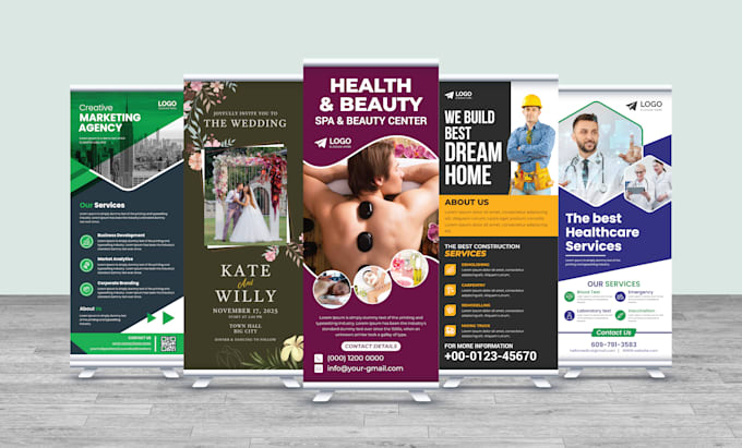 design roll up, roller, retractable, trade show, step repeat exhibition banner