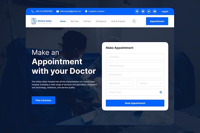 build a professional medical wordpress website with booking