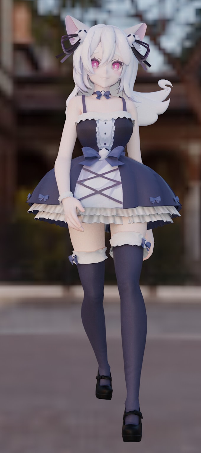 model a custom vrchat avatar, 3d vrchat avatar, anime and furry vrchat avatar