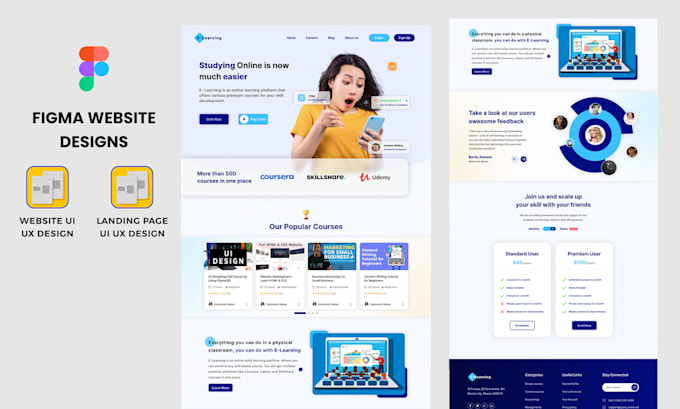 Design landing page ui ux and website ui ux in figma by Zeeshanshani722 ...