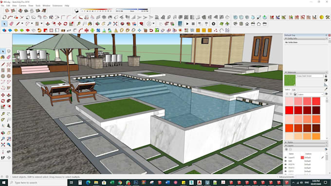 Design backyard, front yard and swimming pool by Render_wiz | Fiverr