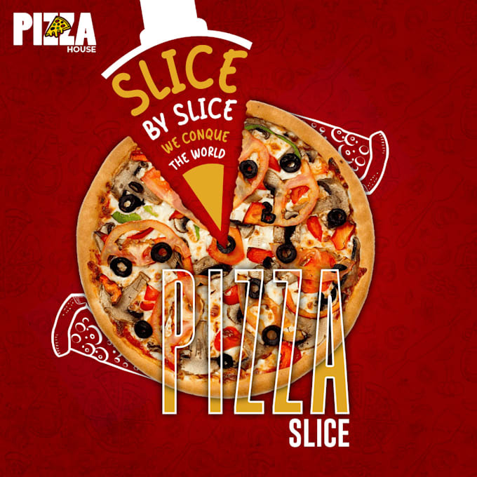create pizza and food post design for your business