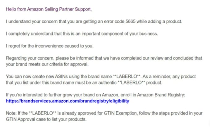fix amazon listing brand error 5665, 5461 and approve gtin exemption