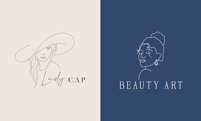 modern minimal feminine logo design