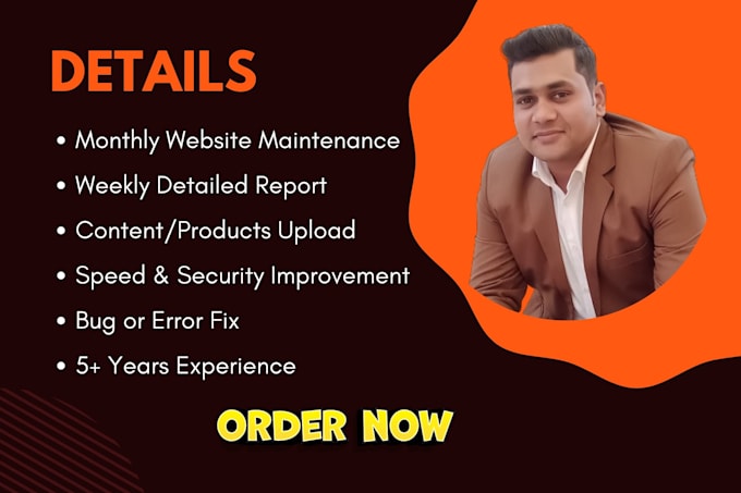 provide monthly wordpress help, maintenance and support