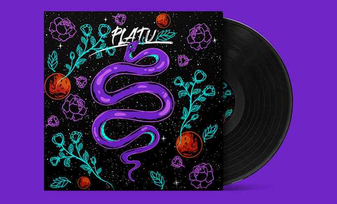 draw illustration for album or single cover emo, rock band