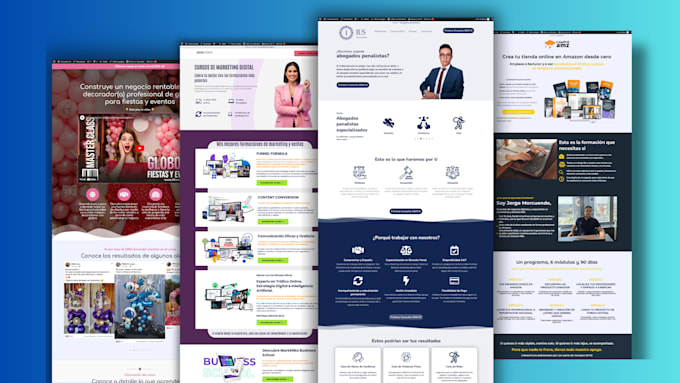 create responsive wordpress landing page or home page design
