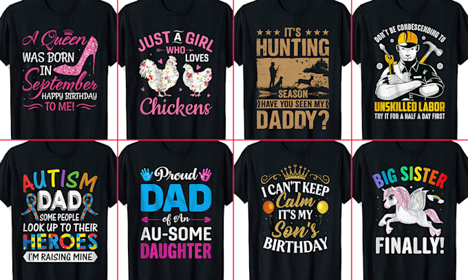 do typography tshirt bulk and custom graphic t shirt design