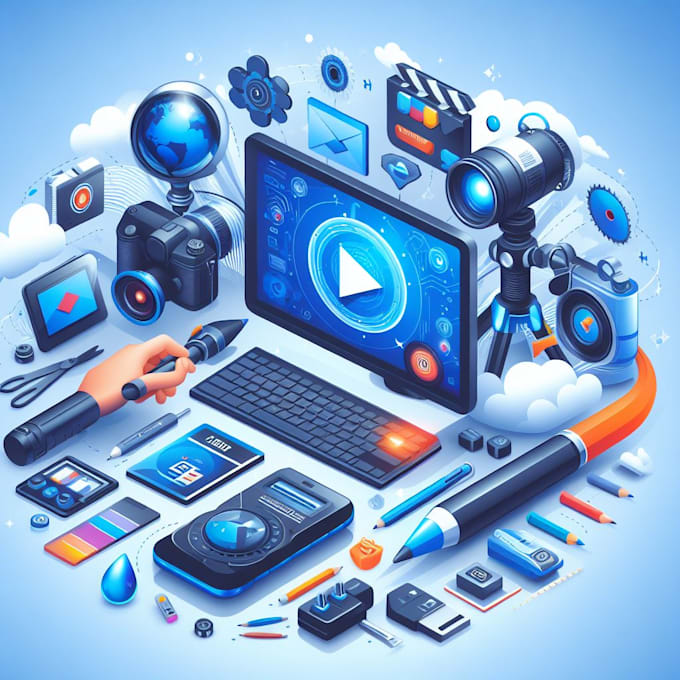 edición de videos, diseño 3d, programación y doblaje de voz