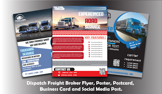 design digital flyer for dispatching, logistics,  trucking, company flyer