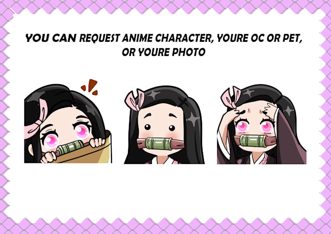 create cute anime emotes for you
