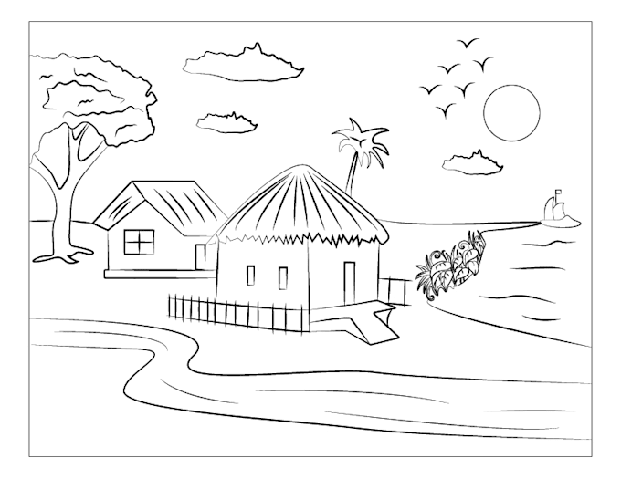 draw christmas coloring pages