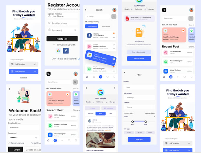 Design amazing ui ux for mobile and web app user interface by Karim ...
