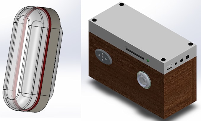 draw a 3d mechanical parts from your sketch in  solidworks