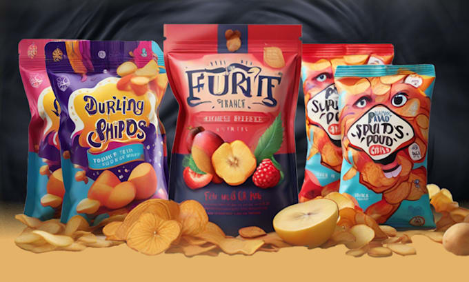 do potato chip pouch label design and packaging design