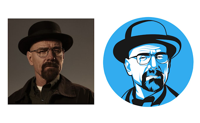 draw minimalist vector potrait for your avatar
