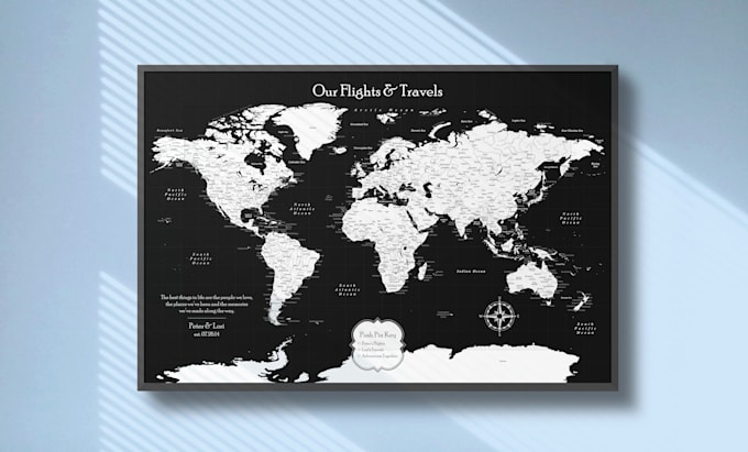 design personalized world map art for your home decor