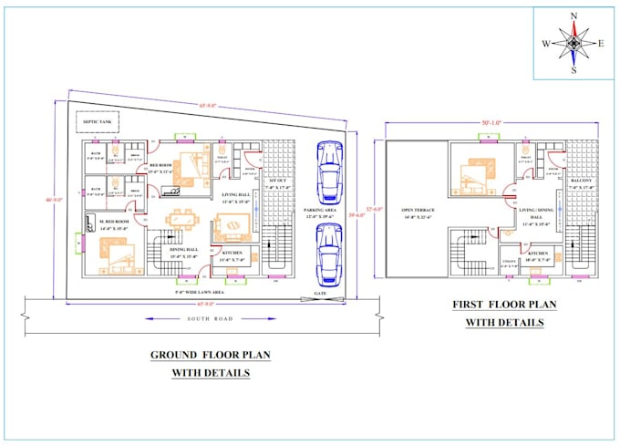 draw building 2d floor plan, 3d elevation and bim